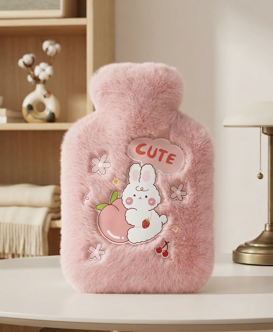 Plush Hot Water Bottle – Cute Cosy Hand & Belly Warmer 250 ml