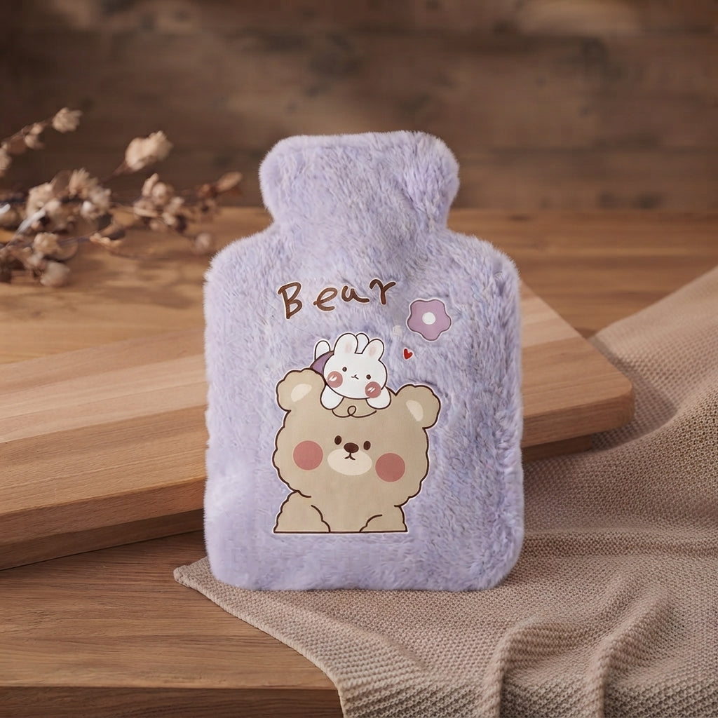 Plush Hot Water Bottle – Cute Cosy Hand & Belly Warmer 250 ml
