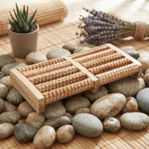 Rouleau de Massage des Pieds en Bois Naturel