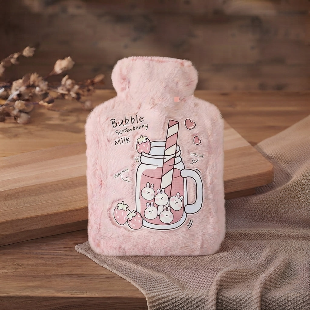 Plush Hot Water Bottle – Cute Cosy Hand & Belly Warmer 250 ml