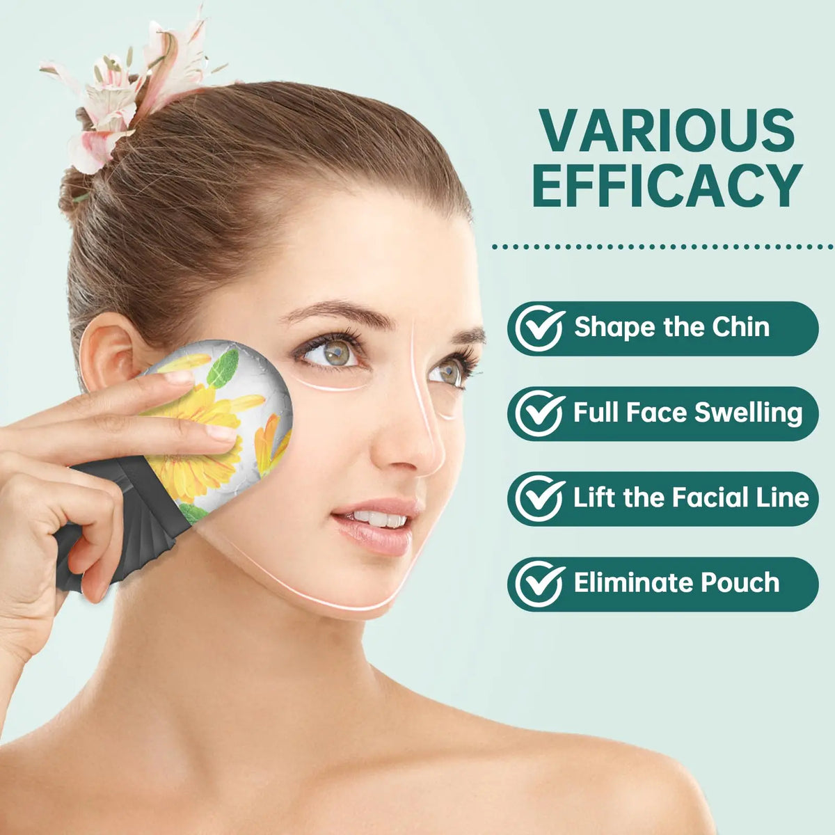 Jade Roller & Gua Sha Facial Massage Set – Glow & De-Puff
