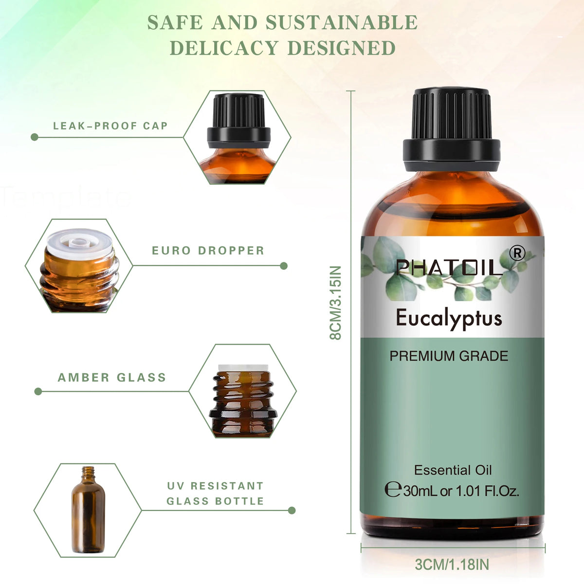 Pure Essential Oil 30ml – Aromatherapy Diffuser Oil with Gift Box