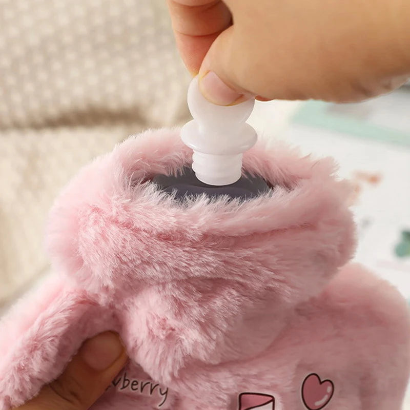 Plush Hot Water Bottle – Cute Cosy Hand & Belly Warmer 250 ml