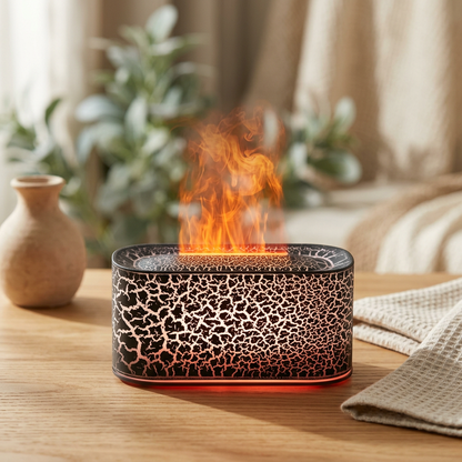 Diffuseur d'Arômes Effet Flamme – Bois