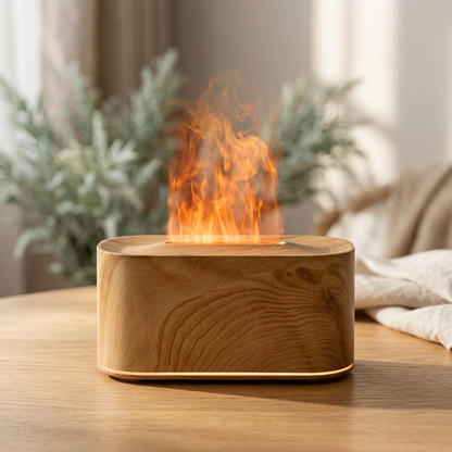 Diffuseur d'Arômes Effet Flamme – Bois