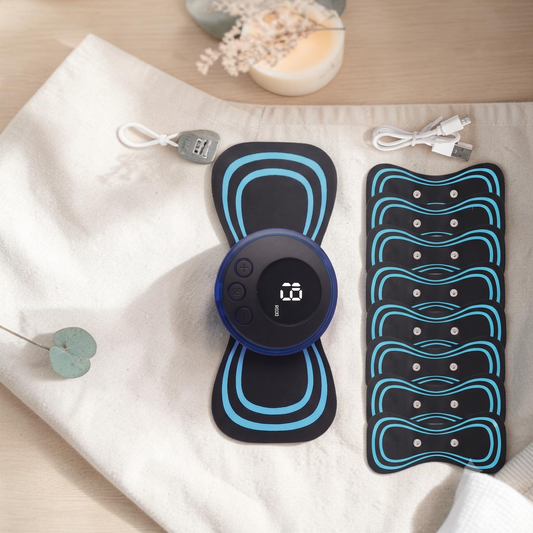 Mini EMS Neck Massager – in use at home